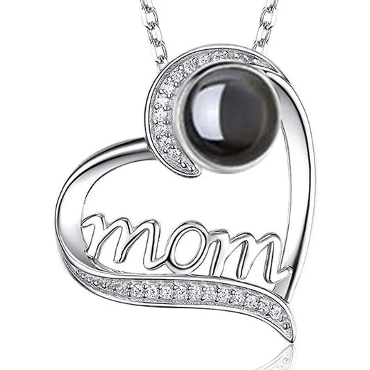 Personalized Heart Projection Necklace Custom Photo Jewelry Mothers Day Gift TED
