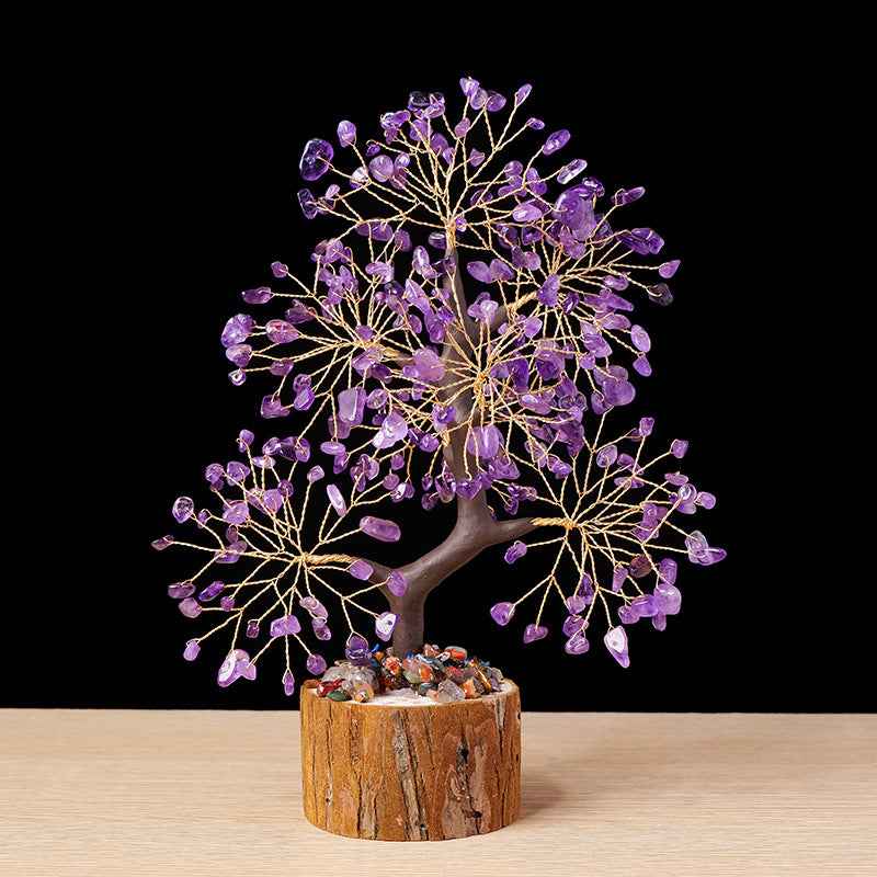 Natural Crystal Tree of Life - Healing Gemstone Decoration for Home & Gifts