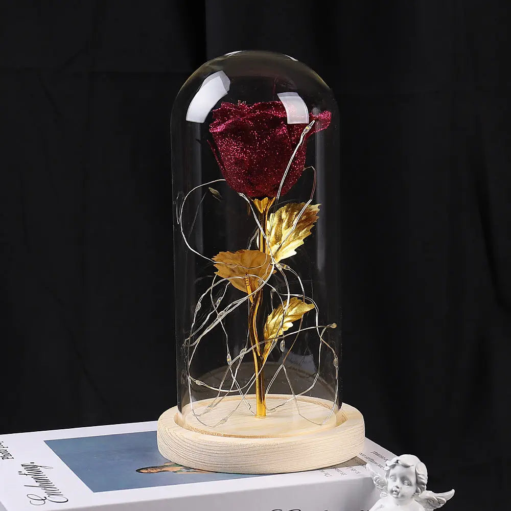 Eternal Rose LED Glass Dome – Romantic Forever Flower Gift for Girlfriend, Wife & Mother’s Day CJ