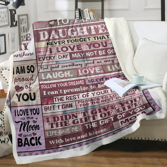 To My Mom Sherpa Blanket – Soft Cozy Mother’s Day Gift from Daughter or Son CJ