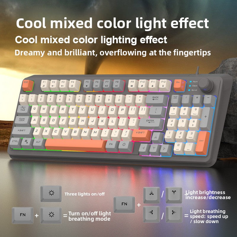 RGB Gaming Keyboard | Mechanical Feel USB Gaming Keyboard with Wrist Rest - EverCharm Gifts