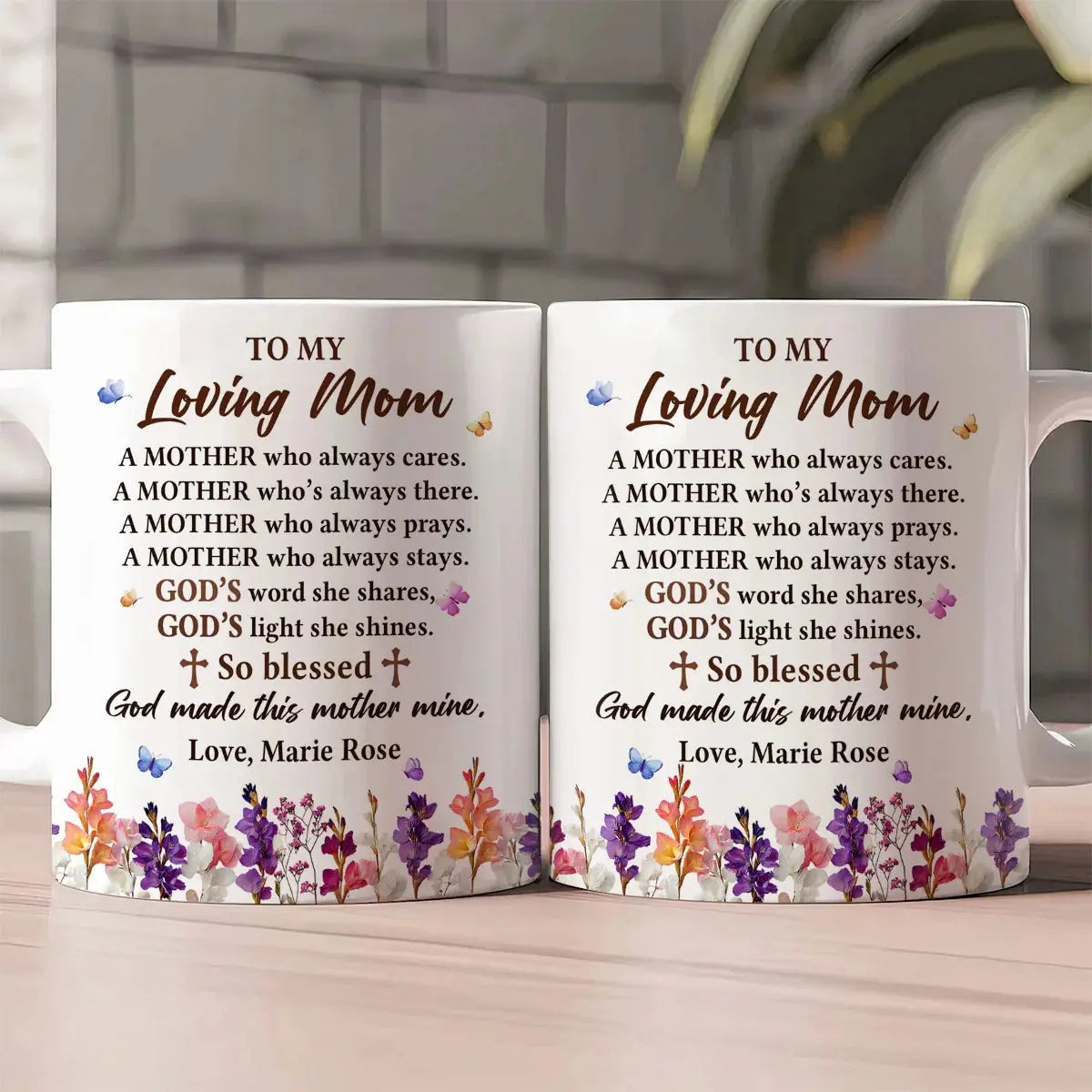 Personalized My Loving Mom Ceramic Mug Mothers Day Gift (11oz / 15oz) TED