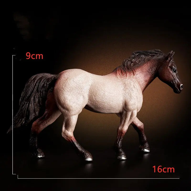 Horse Figurine Toy – Hand Painted Animal Collectible ABS Model CJ