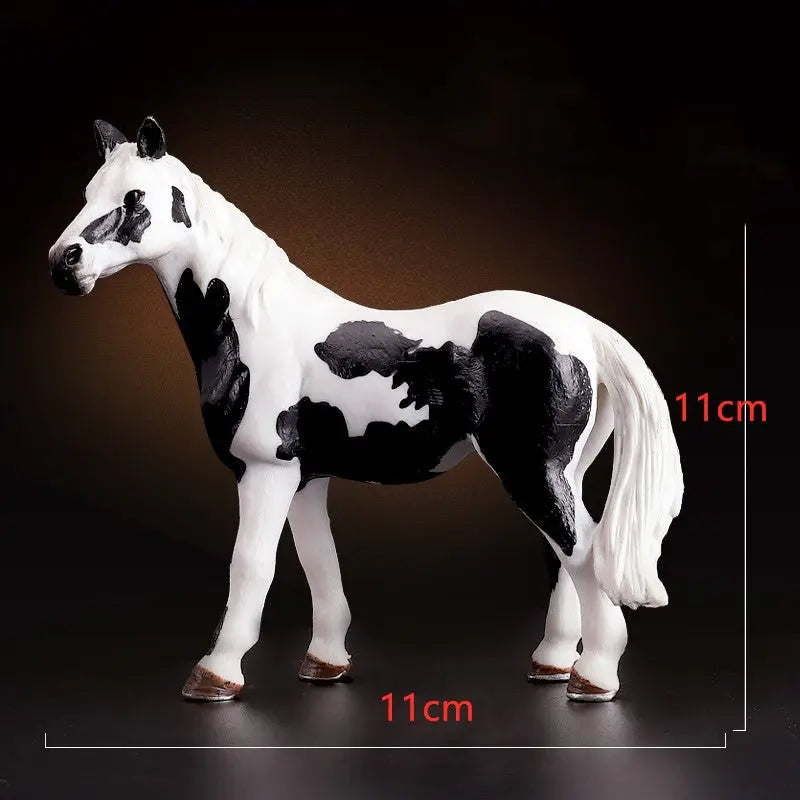 Horse Figurine Toy – Hand Painted Animal Collectible ABS Model CJ