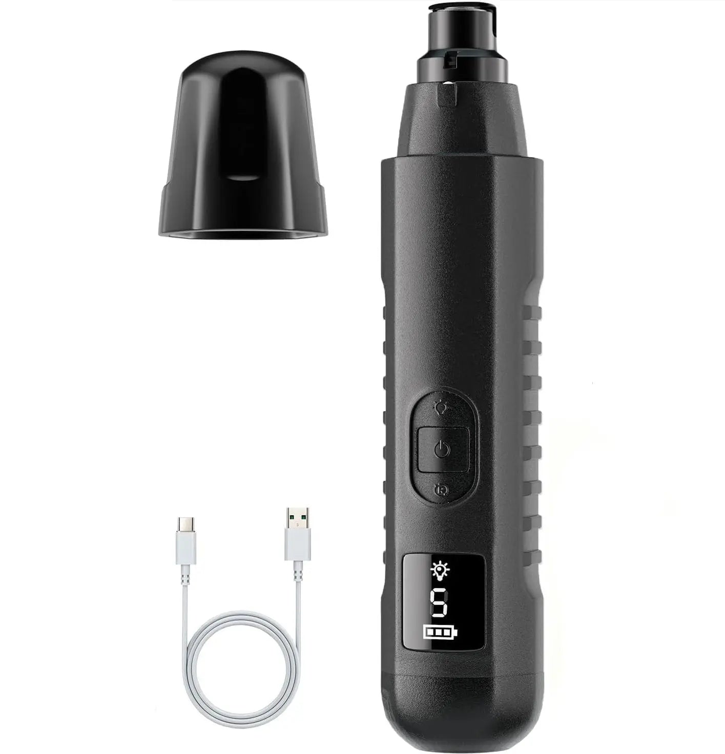 Silent Groom Pro Dog Nail Grinder – Rechargeable 5-Speed Pet Nail Trimmer with LED Light | Quiet Grooming Tool for Dogs & Cats CJ