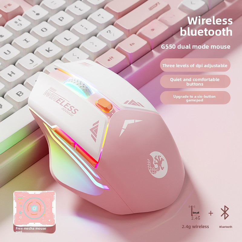 Dual Mode Wireless Gaming Mouse | Bluetooth & 2.4GHz Rechargeable Bluetooth Mouse - EverCharm Gifts