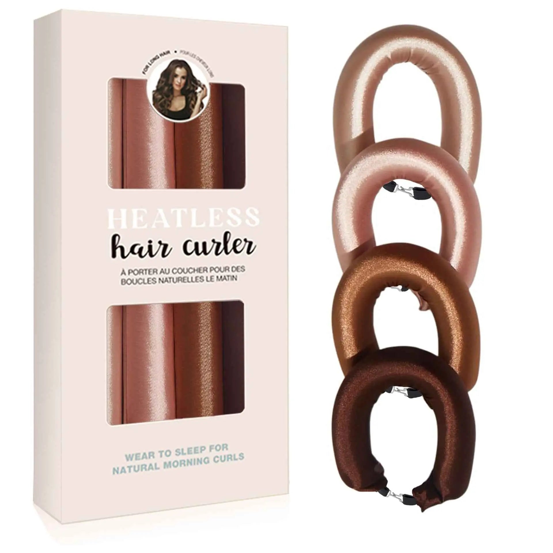Heatless Hair Curling Set - Overnight Soft Curling Rods for Natural Waves