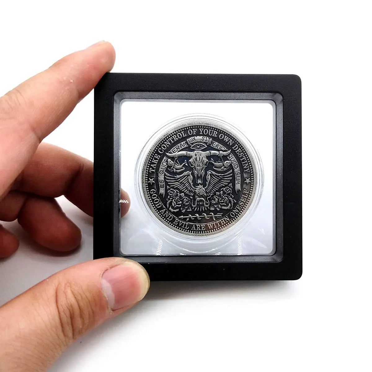 Morgan Silver Dollar Eagle Coin – Zodiac Collectible with Display Box CJ
