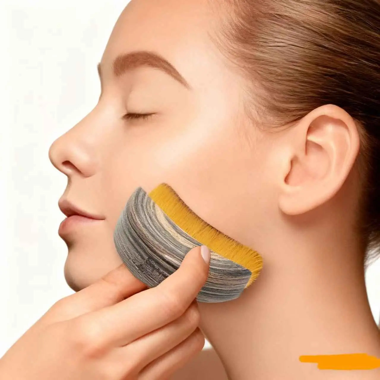 Lymphatic Contour Face Brush - Facial Massage Tool for Skin Care & Puffiness Reduction