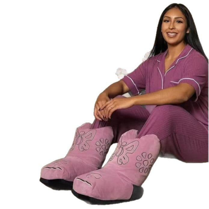 Cozy House Slipper Boots for Women - Warm Indoor Plush Winter Boot Slippers