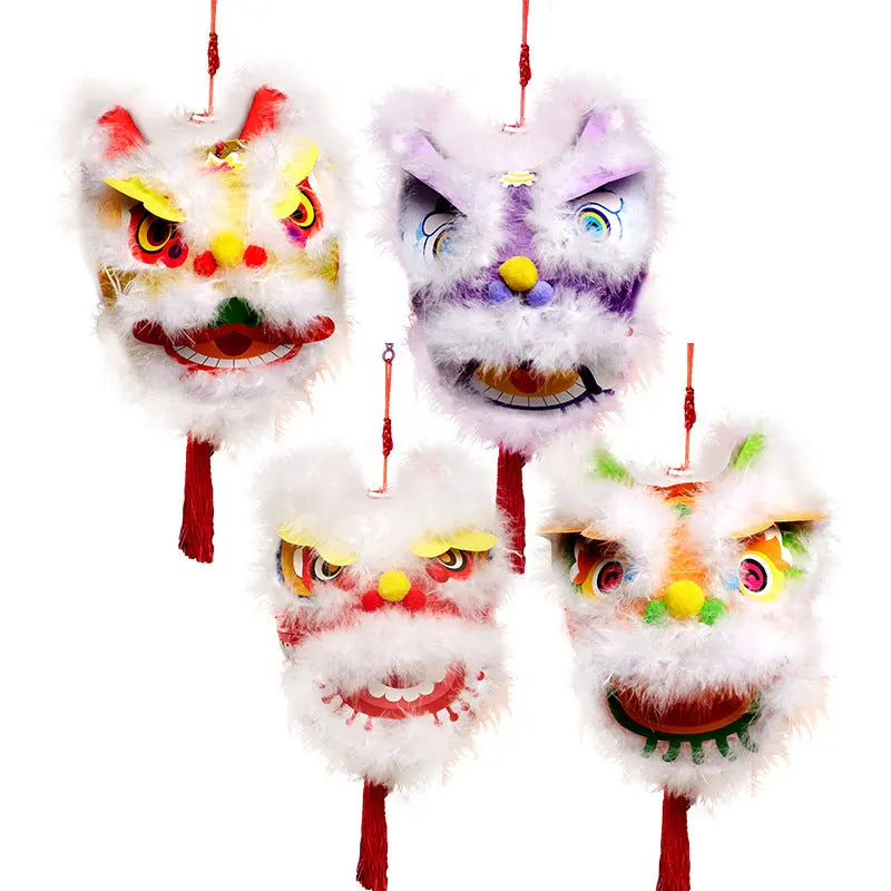 DIY Lion Lantern Kit – Mid-Autumn Festival Plush Craft Toy for Kids CJ