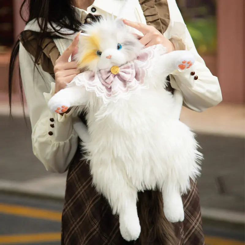 Cute Plush Animal Backpack Cat & Dog Soft School Bag | Kawaii Mini Backpack for Kids & Gifts TED