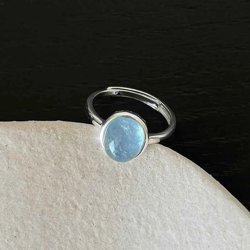 S925 Sterling Silver Open Ring ? Minimalist Geometric Adjustable Ring for Women