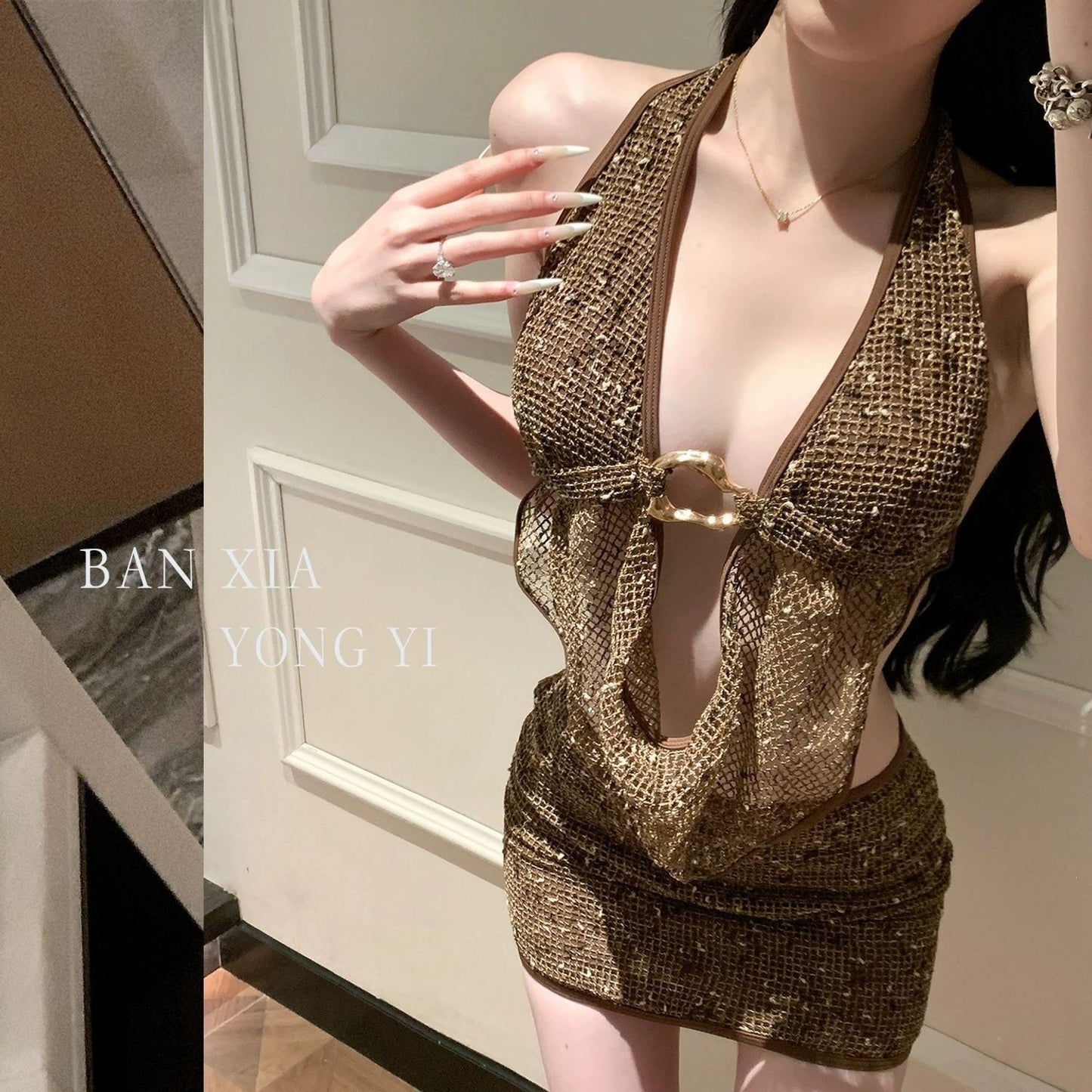 Sexy Women's Three Piece Bikini Set | Hollow-Out Beach Vacation Swimwear - EverCharm Gifts