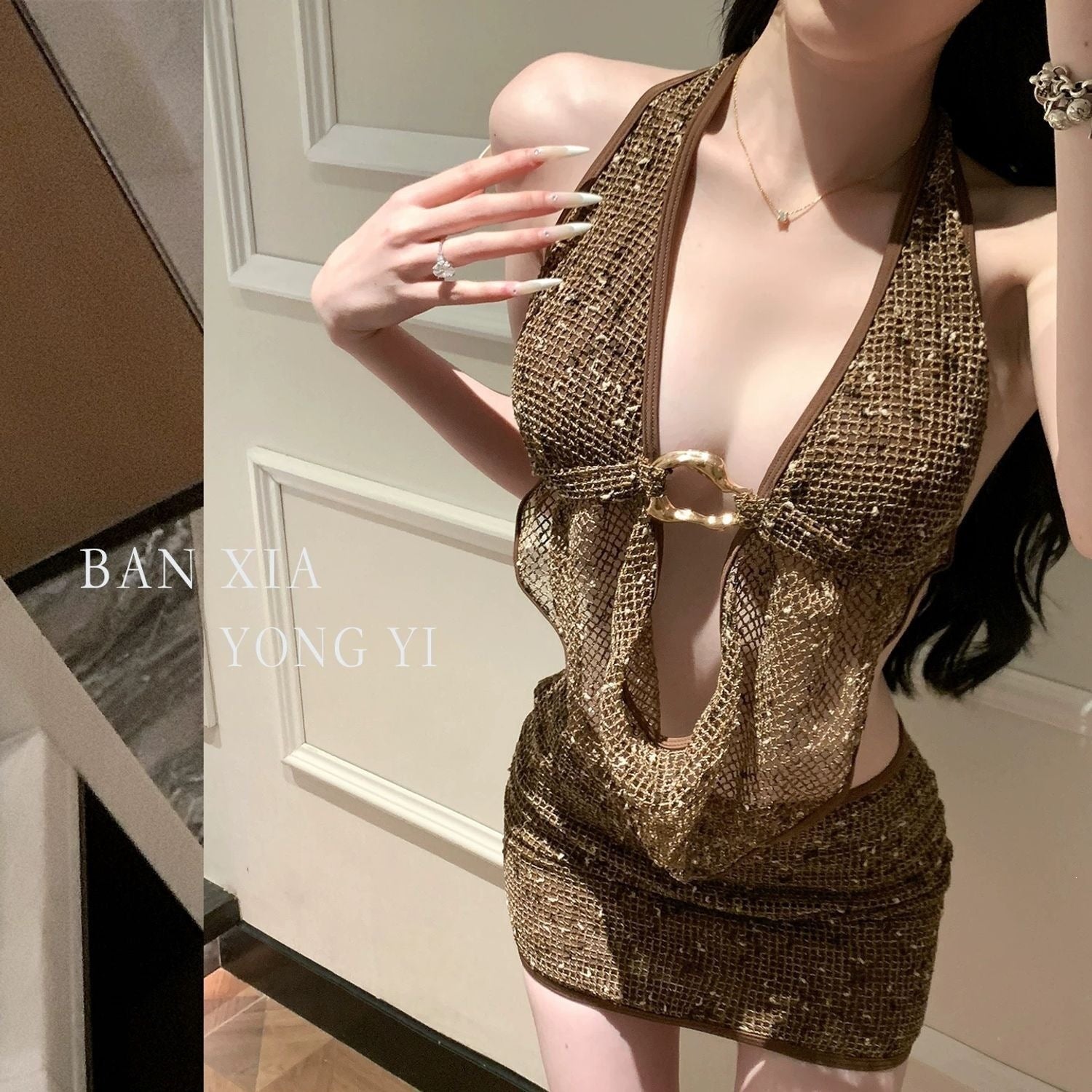 Sexy Women's Three Piece Bikini Set | Hollow-Out Beach Vacation Swimwear - EverCharm Gifts