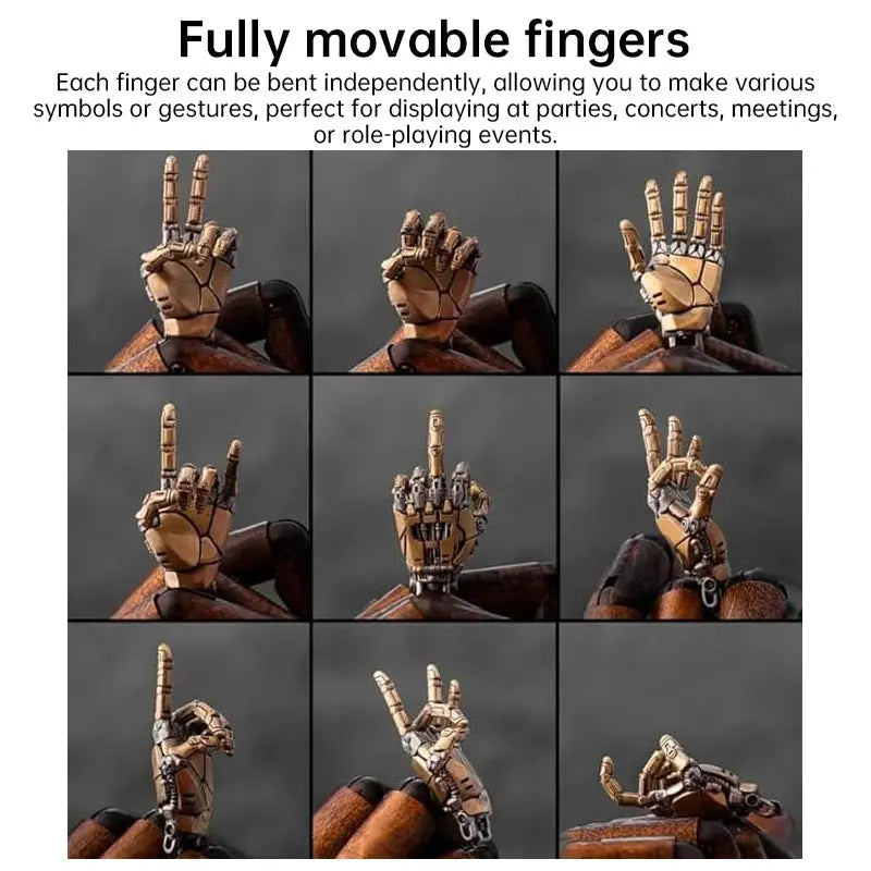 Mechanical Robot Hand Necklace – Movable Bionic Hand Pendant Gift EPR