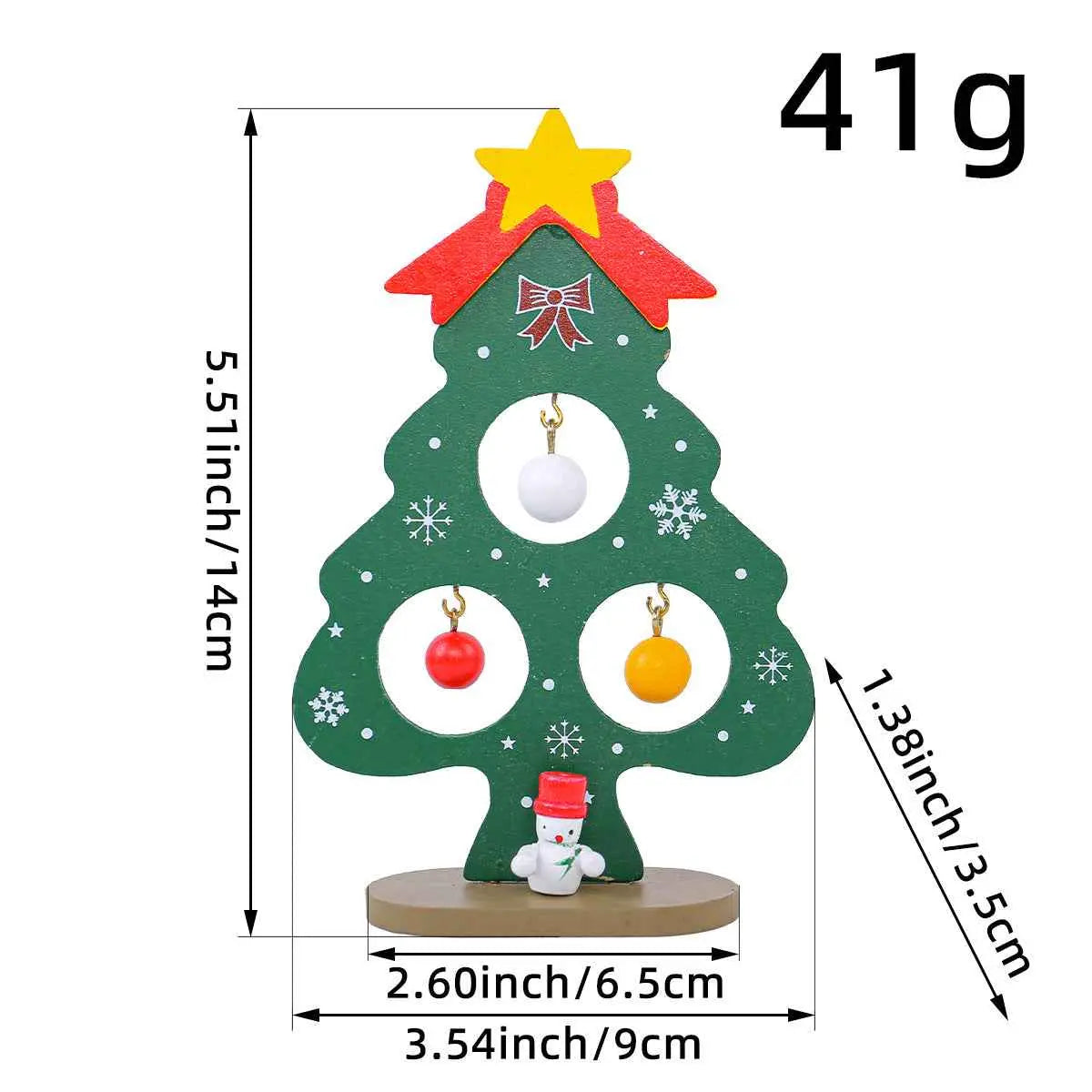 Wooden Christmas Tree Ornament for Children DIY Intelligence Toys