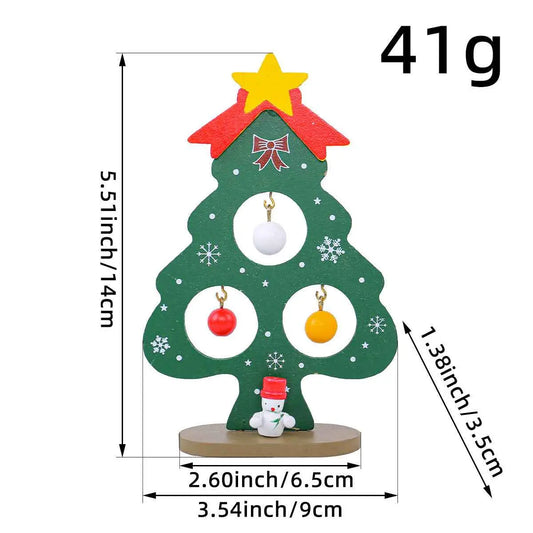 Wooden Christmas Tree Ornament for Children DIY Intelligence Toys