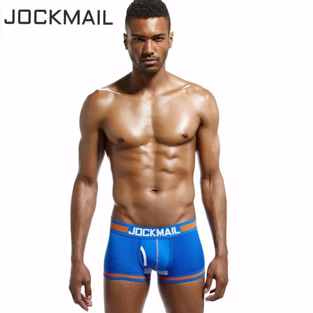 JOCKMAIL Men’s Breathable Boxer Shorts – Cotton Nylon Mesh Underwear (M–XL) EPR