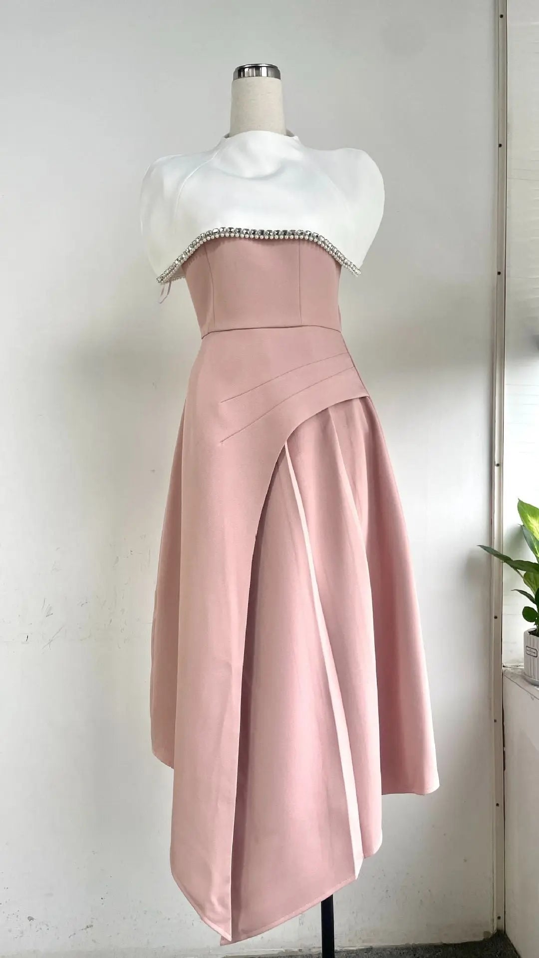 Women’s Elegant Two-Piece Maxi Dress Set – Sleeveless High Neck Irregular Hem Outfit | Chic Formal Matching Set