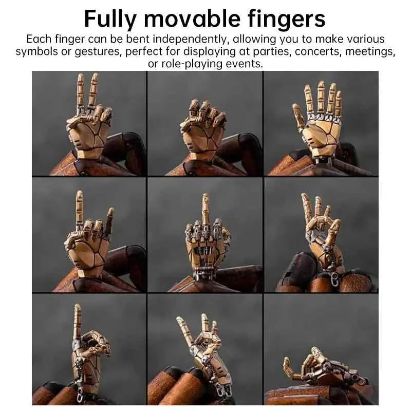 Mechanical Bionic Hand Necklace – Movable Robot Hand Pendant Collectible Gift for Men