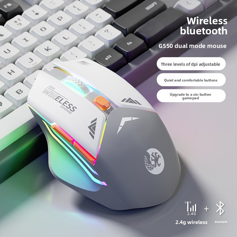Dual Mode Wireless Gaming Mouse | Bluetooth & 2.4GHz Rechargeable Bluetooth Mouse - EverCharm Gifts