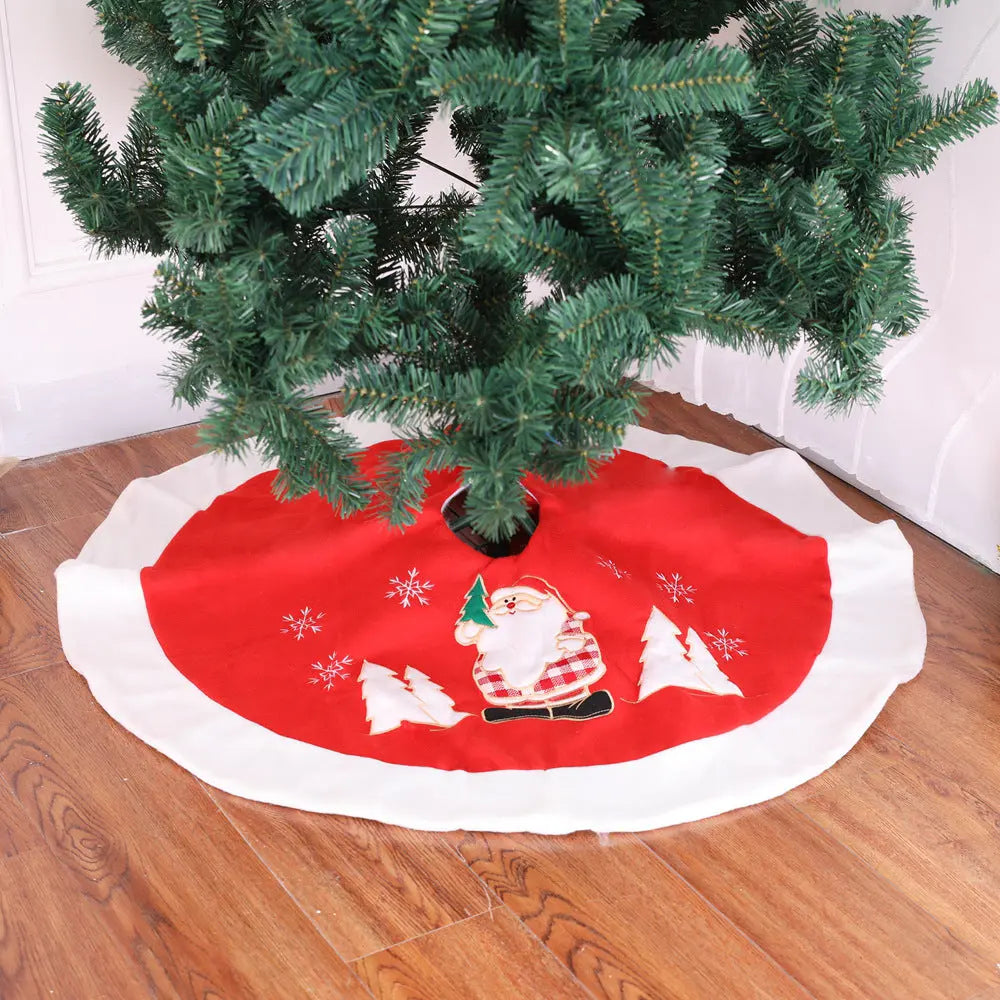 Christmas Tree Skirt – Plush Holiday Tree Decoration Mat | Soft Flannel Base Cover (60–100cm) CJ