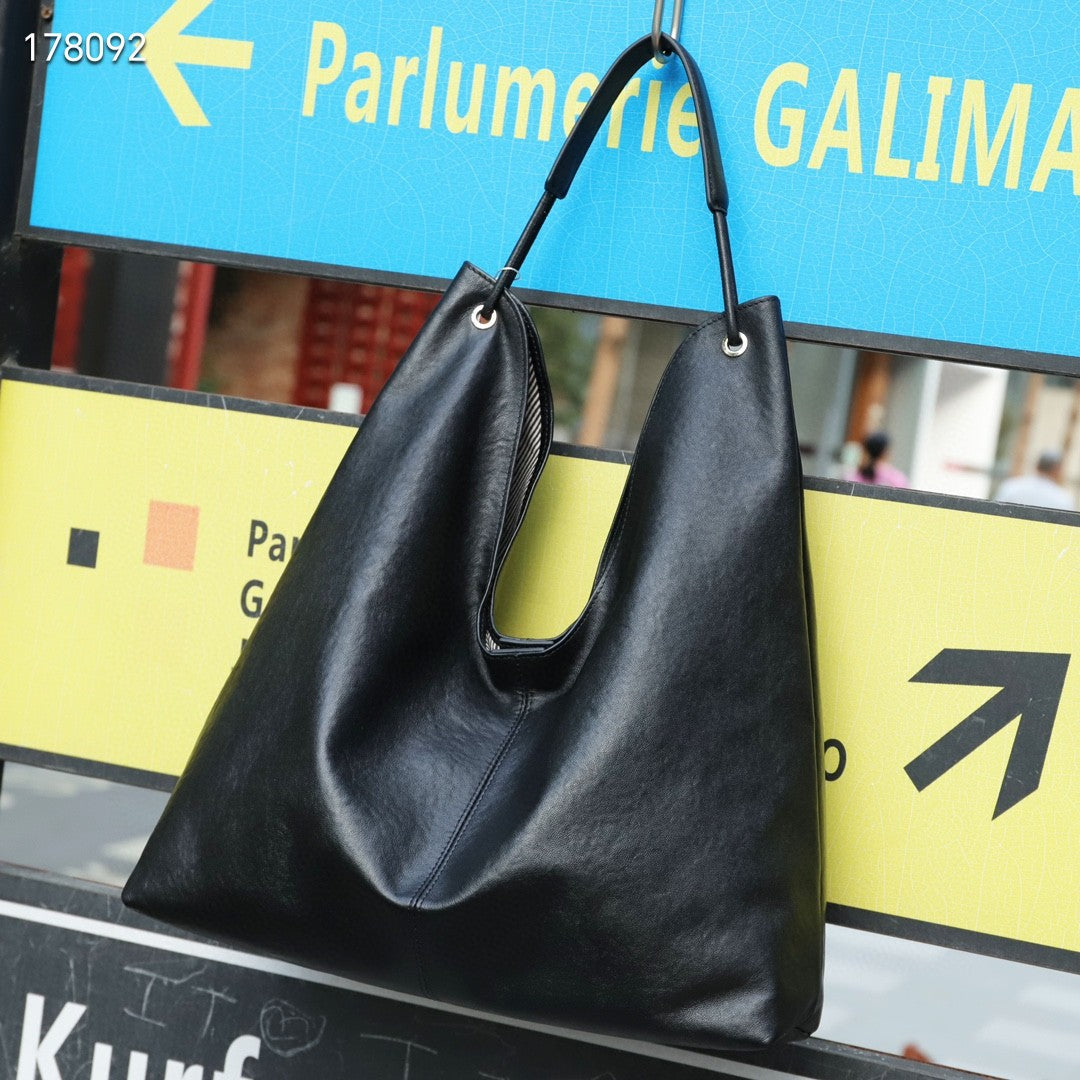 Genuine Leather Shoulder Bag - Large Capacity Shoulder Handbag