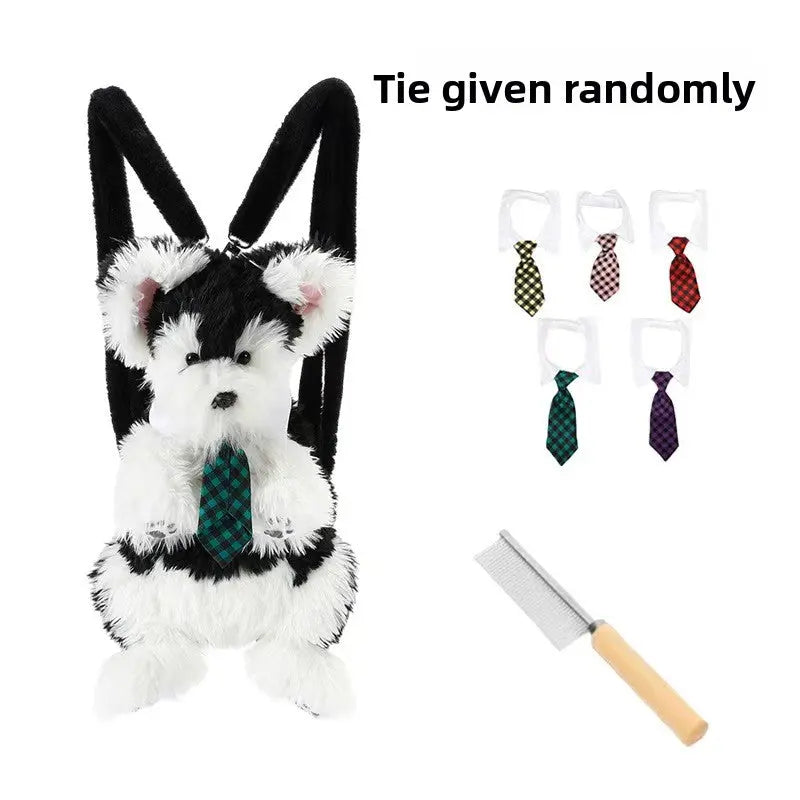 Cute Plush Animal Backpack Cat & Dog Soft School Bag | Kawaii Mini Backpack for Kids & Gifts TED