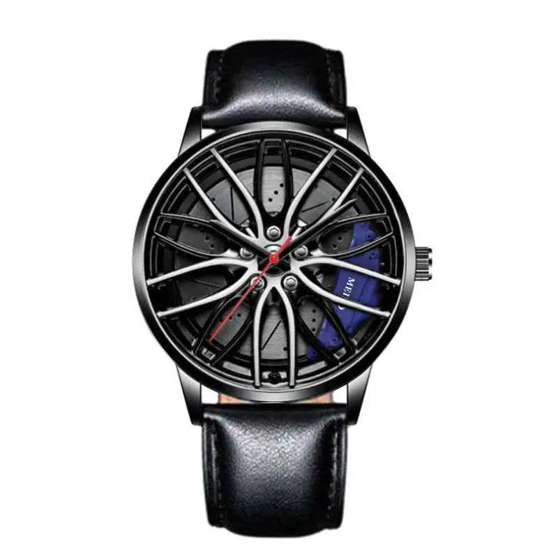 Mens Quartz Watch Slim Analog Wristwatch with Leather or Stainless Steel Strap