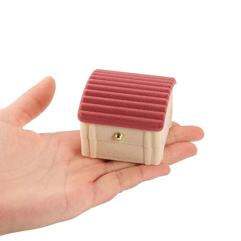 Cute Cartoon Jewelry Box- Plush Flip-Top Ring & Necklace Gift Case | Portable Mini Organizer