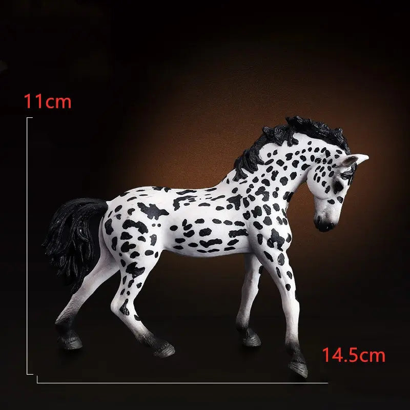 Horse Figurine Toy – Hand Painted Animal Collectible ABS Model CJ