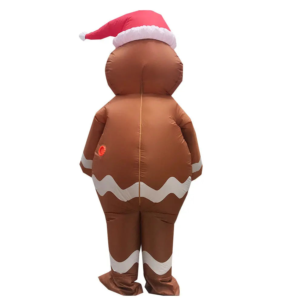 Gingerbread Man Costume for Adults – Christmas Eve Holiday Outfit | Funny Xmas Party Cosplay Suit CJ