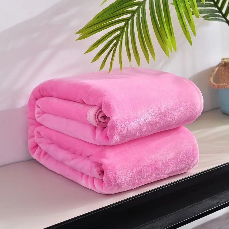 Thickened Soft Coral Fleece Blanket for Home and Gifts TED