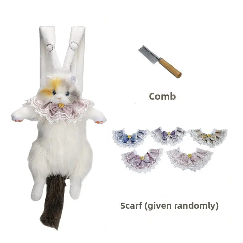 Cute Plush Animal Backpack Cat & Dog Soft School Bag | Kawaii Mini Backpack for Kids & Gifts TED
