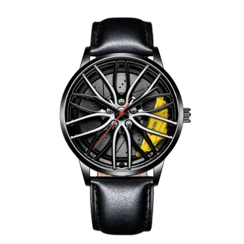 Mens Quartz Watch Slim Analog Wristwatch with Leather or Stainless Steel Strap