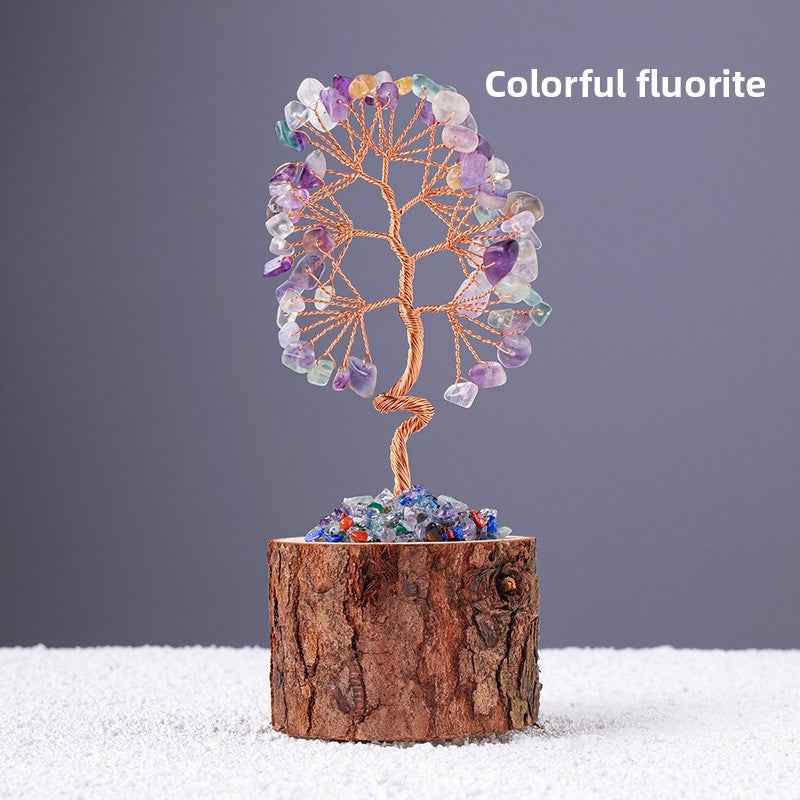 Natural Crystal Tree of Life - Healing Gemstone Decoration for Home & Gifts