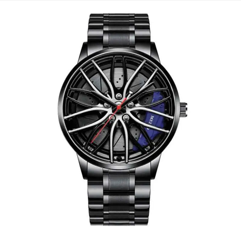 Mens Quartz Watch Slim Analog Wristwatch with Leather or Stainless Steel Strap