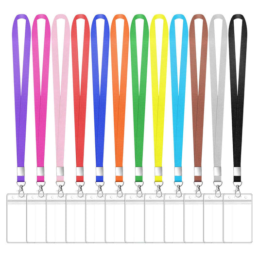 Custom ID Badge Lanyard with Card Holder - Minimalist Neck Strap