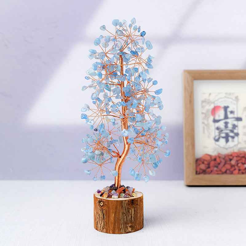 Natural Crystal Tree of Life - Healing Gemstone Decoration for Home & Gifts