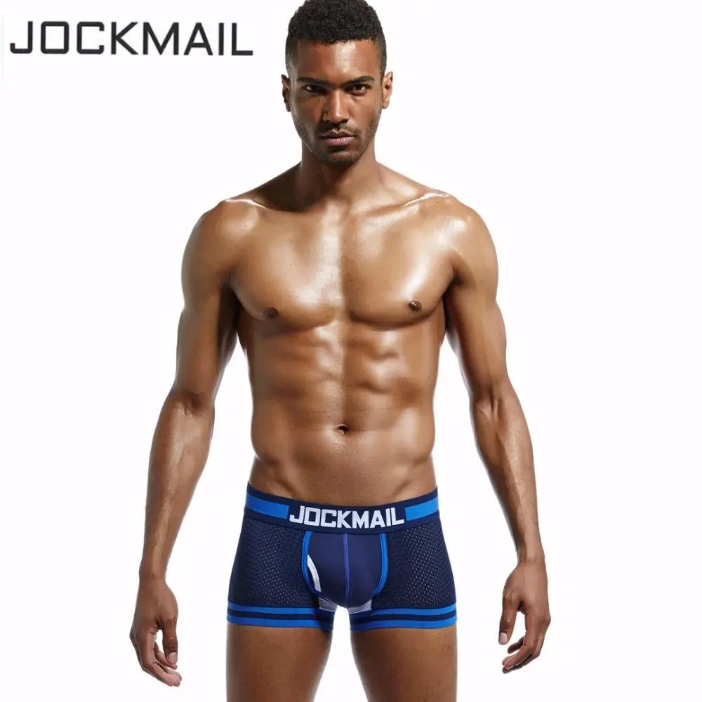 JOCKMAIL Men’s Breathable Boxer Shorts – Cotton Nylon Mesh Underwear (M–XL) EPR