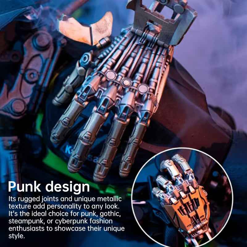 Mechanical Bionic Hand Necklace – Movable Robot Hand Pendant Collectible Gift for Men