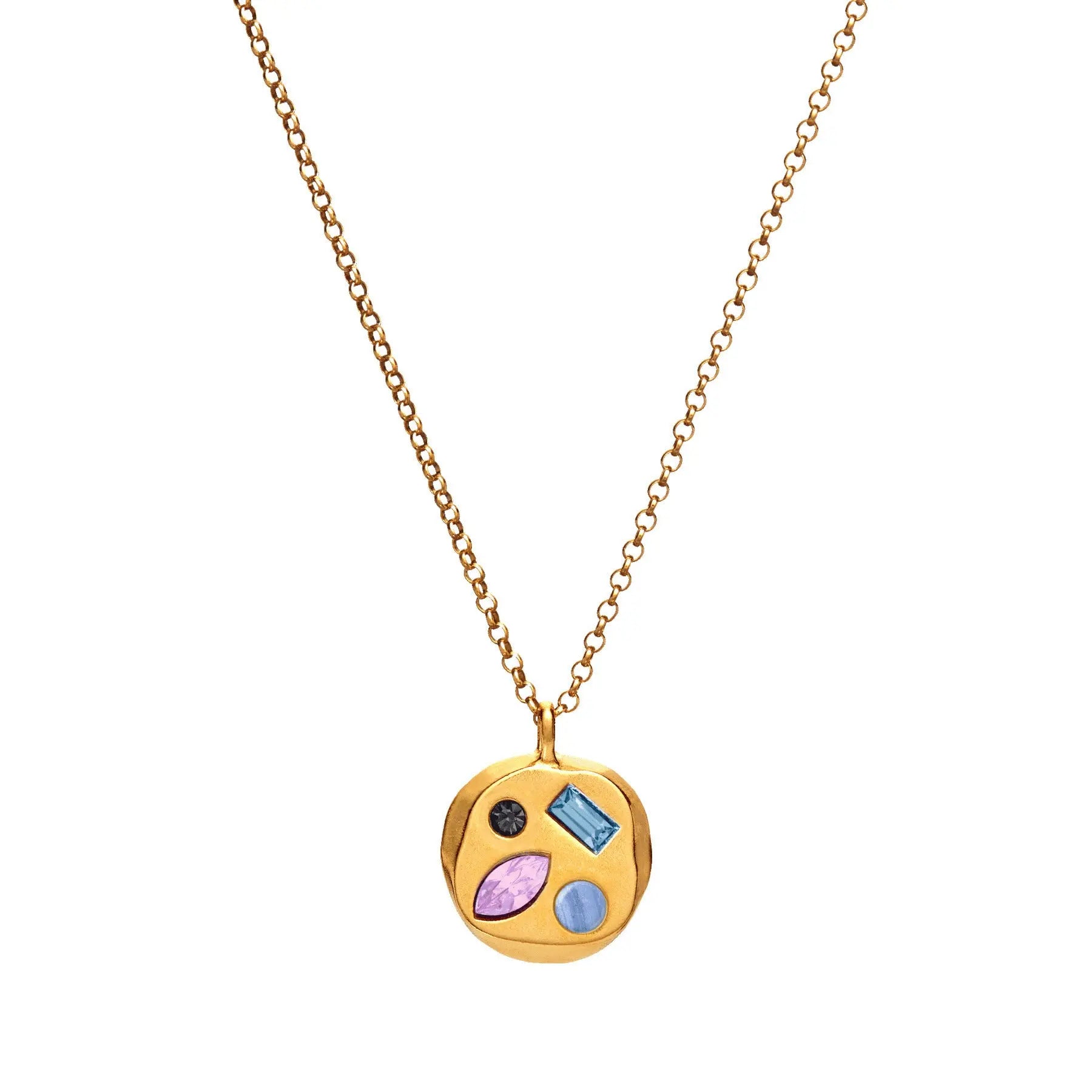 Birthstone Mom Necklace – Colorful Zircon Pendant Titanium Steel Gift for Mother CJ