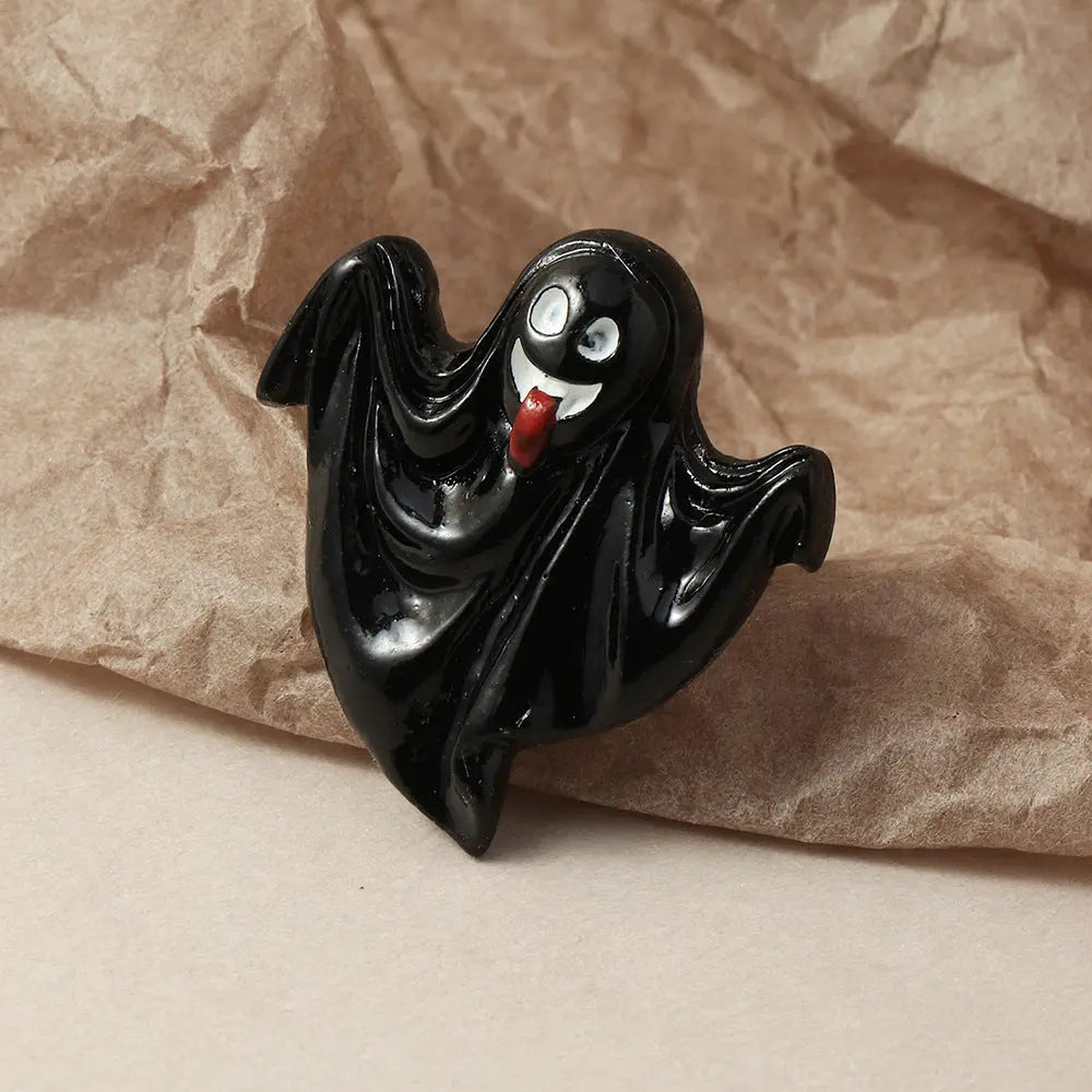 Halloween Cartoon Rings – Pumpkin Ghost Bat Resin Party Jewelry for Women CJ
