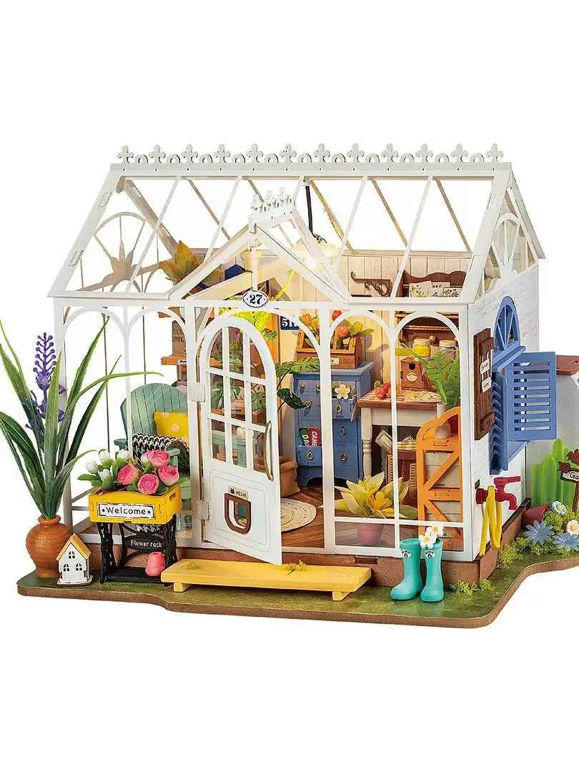 Robotime DIY Doll House With Furniture Wooden Kits Assemble Toy