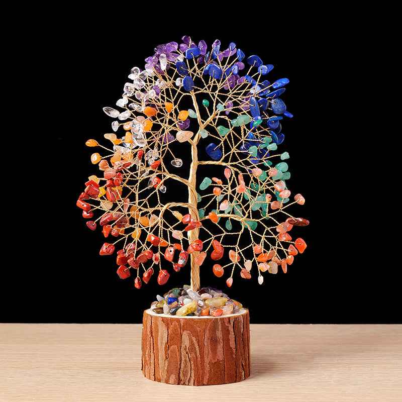 Natural Crystal Tree of Life - Healing Gemstone Decoration for Home & Gifts