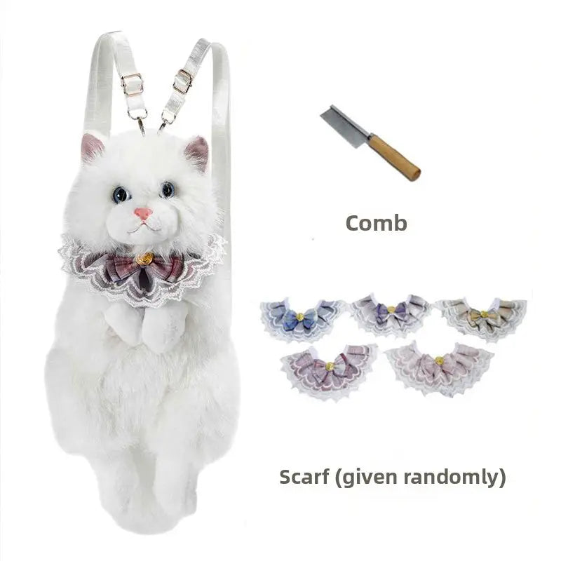 Cute Plush Animal Backpack Cat & Dog Soft School Bag | Kawaii Mini Backpack for Kids & Gifts TED