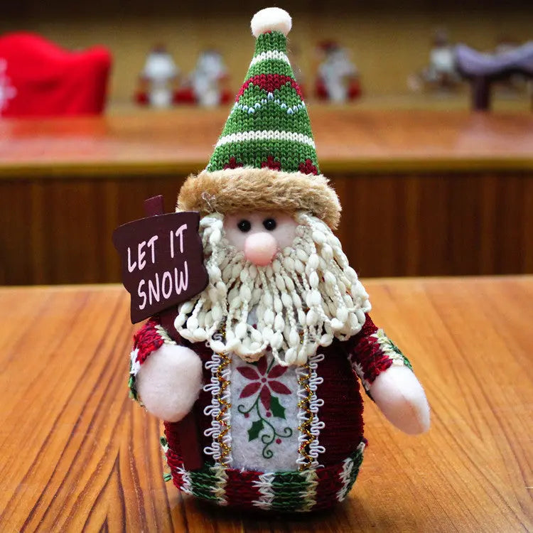 Christmas Snowman Plush Ornament – Flannel Holiday Decoration | Cute Hanging Santa & Snowman Decor CJ