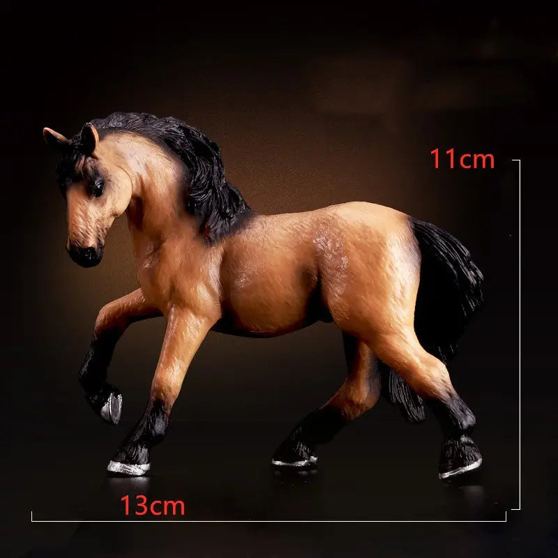 Horse Figurine Toy – Hand Painted Animal Collectible ABS Model CJ