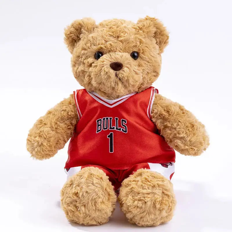 Sports Fan Teddy Bear Plush Soft Athlete-Themed Collectible Stuffed Toy TED